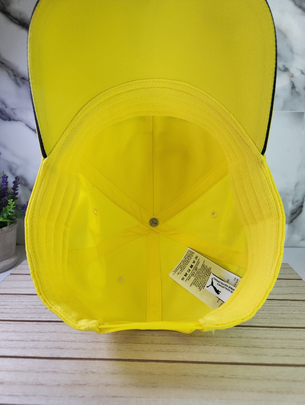 Ferrari & Puma Yellow Baseball Cap. Adjustable Hat - Picture 6 of 8